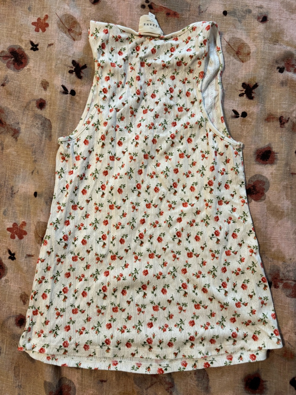 Sezane Juan Top Pointelle Mady Print - Size M - Picture 2 of 3